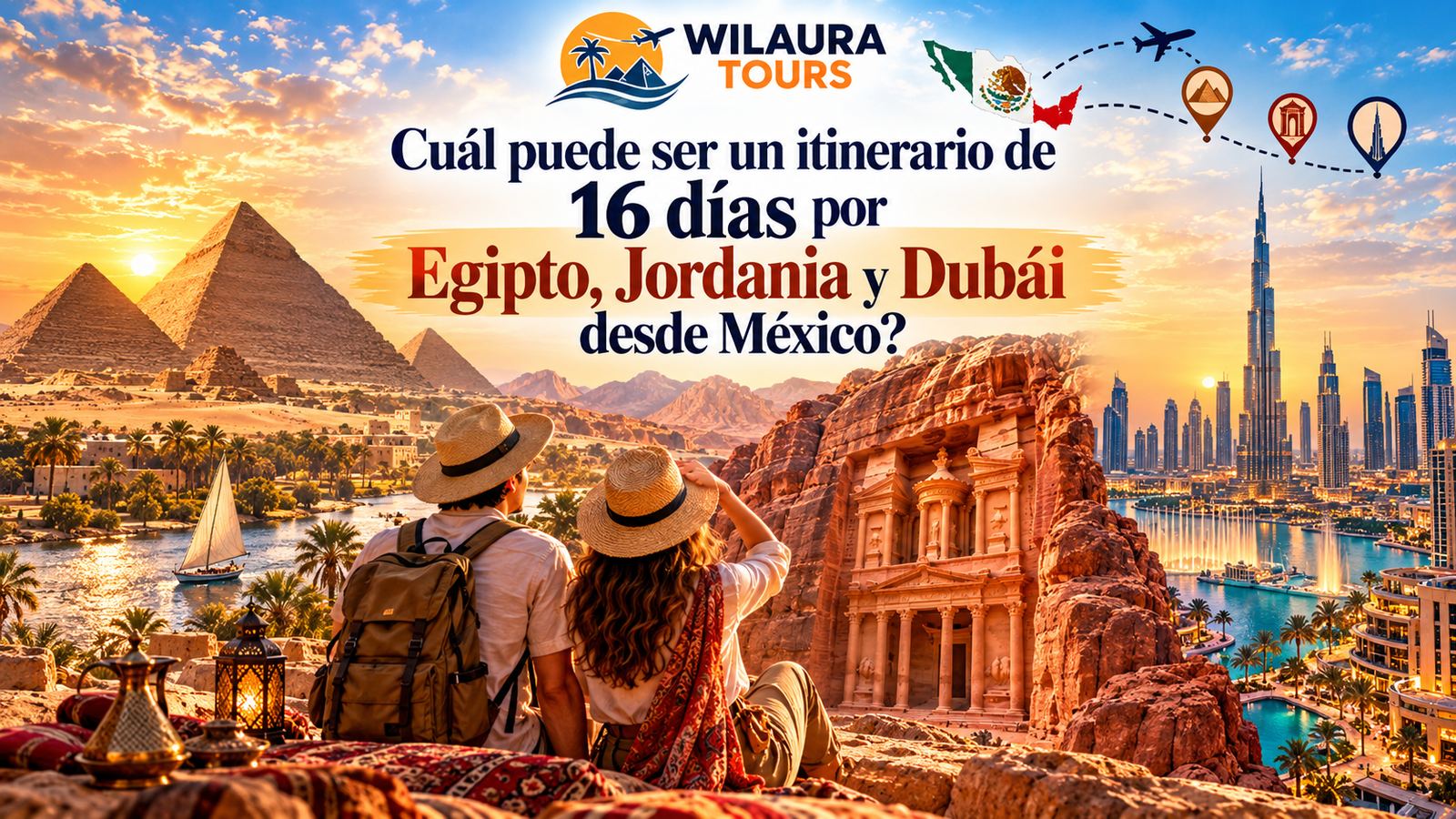 Cuál puede ser un itinerario de 16 días por Egipto, Jordania y Dubái desde México