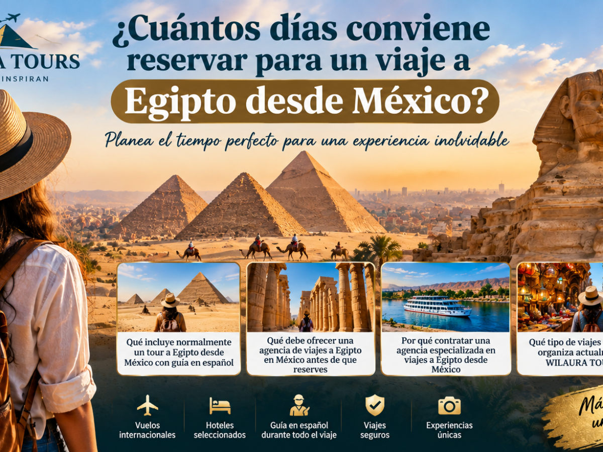 Cuántos días conviene reservar para un viaje a Egipto desde México