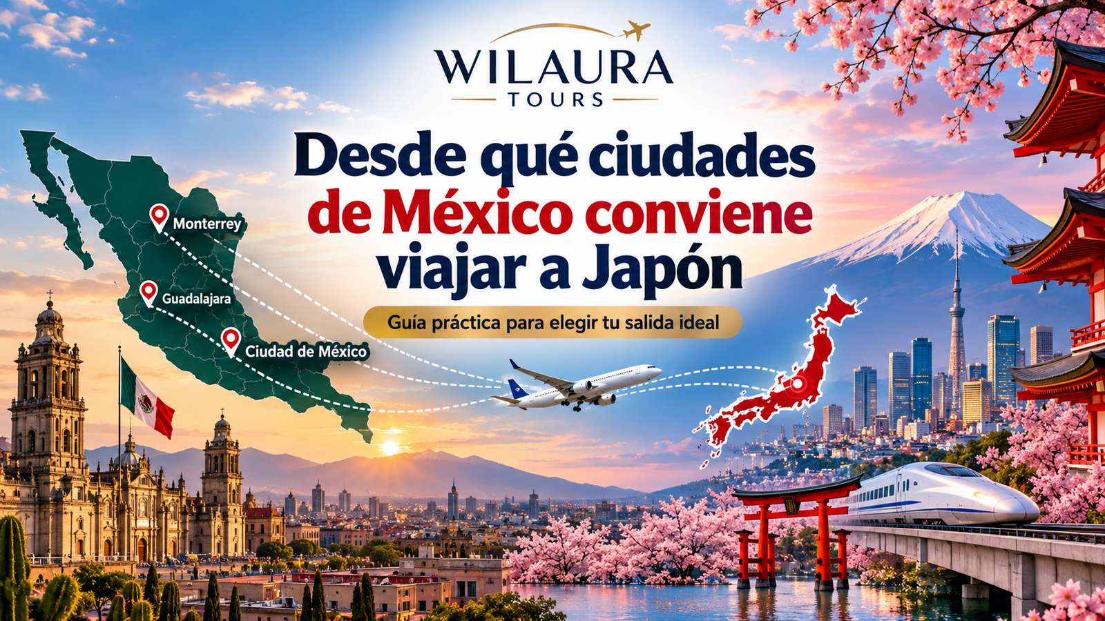 Desde qué ciudades de México conviene viajar a Japón
