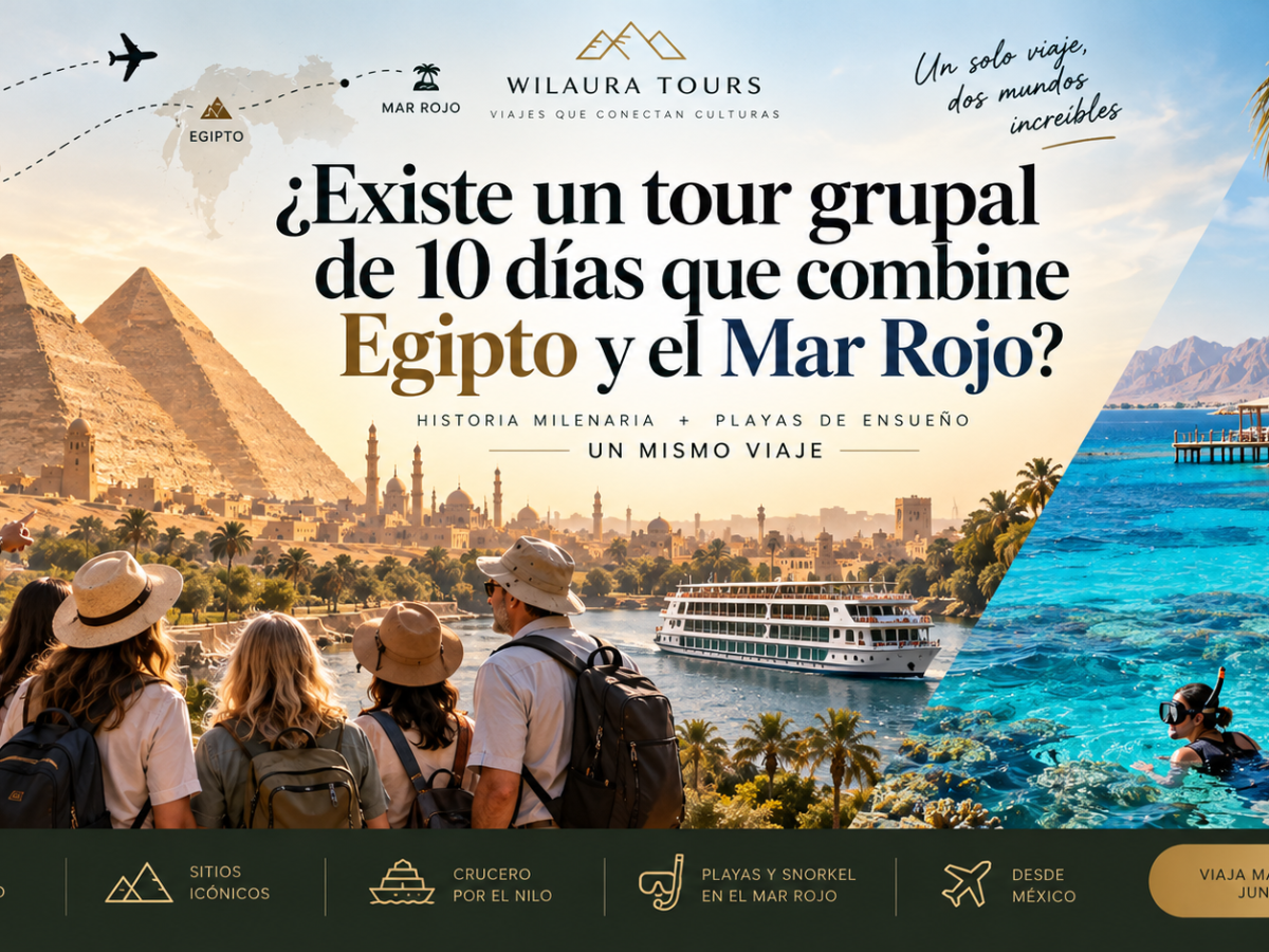 Existe un tour grupal de 10 días que combine Egipto y el Mar Rojo