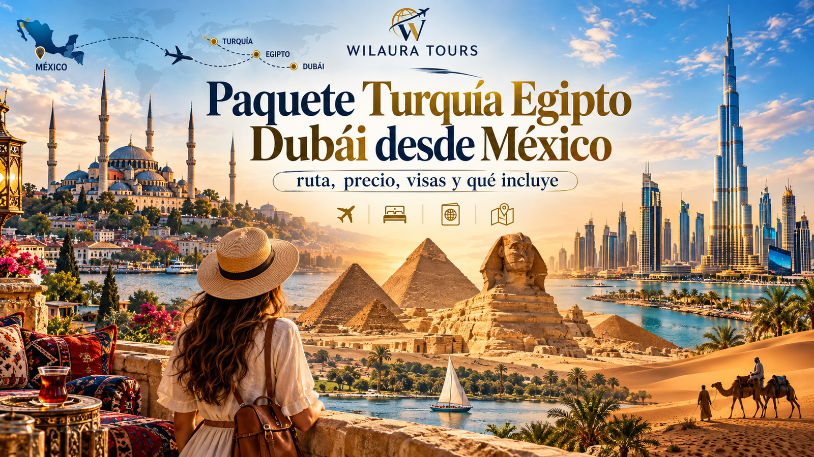 Paquete Turquía Egipto Dubái desde México: ruta, precio, visas y qué incluye