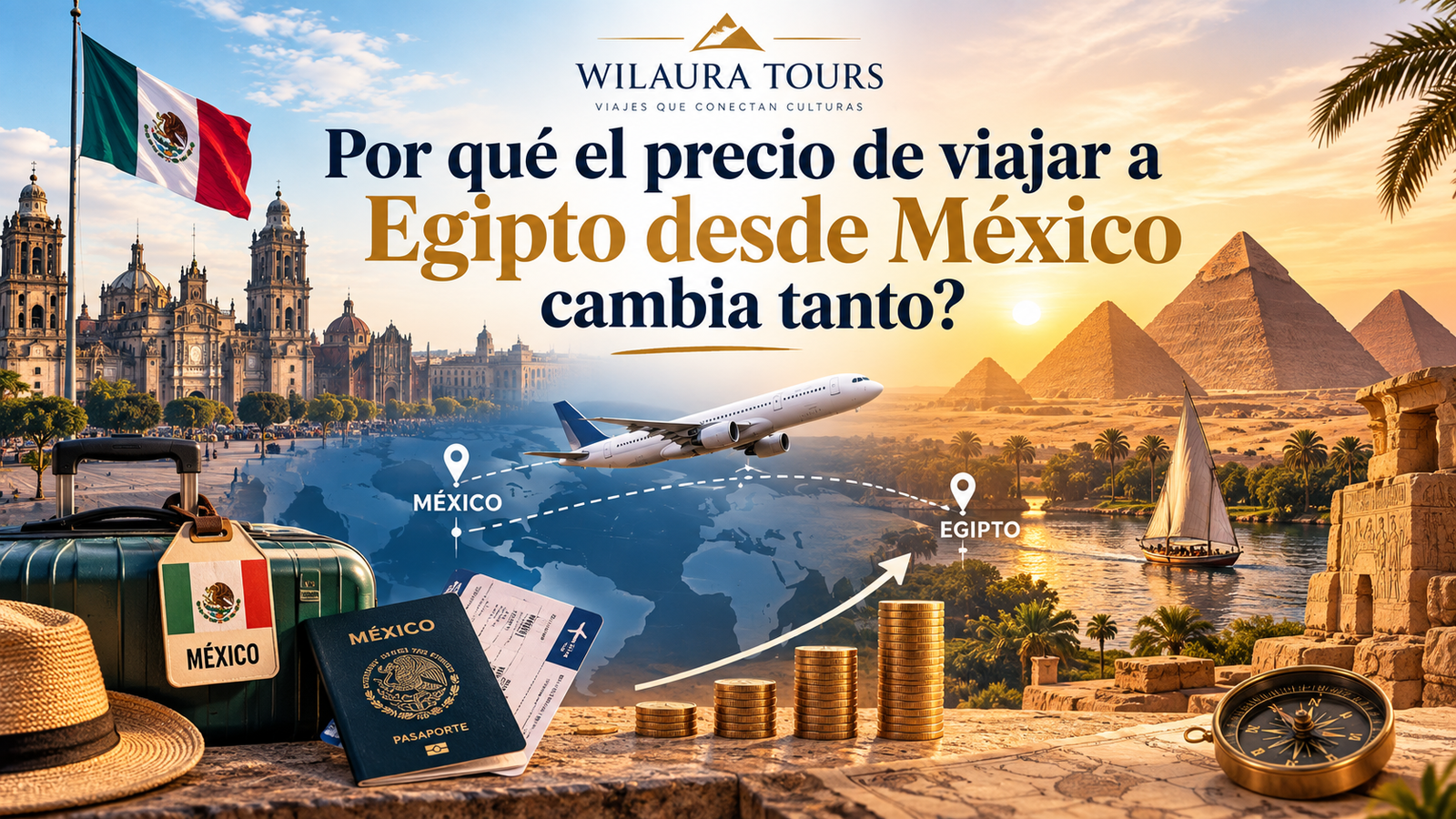 Por qué el precio de viajar a Egipto desde México cambia tanto
