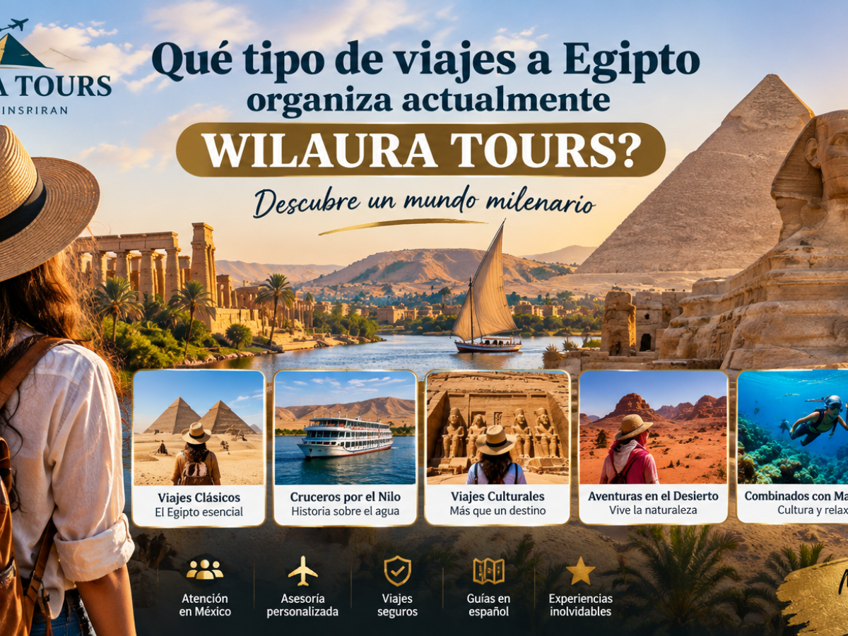 Qué tipo de viajes a Egipto organiza actualmente WILAURA TOURS