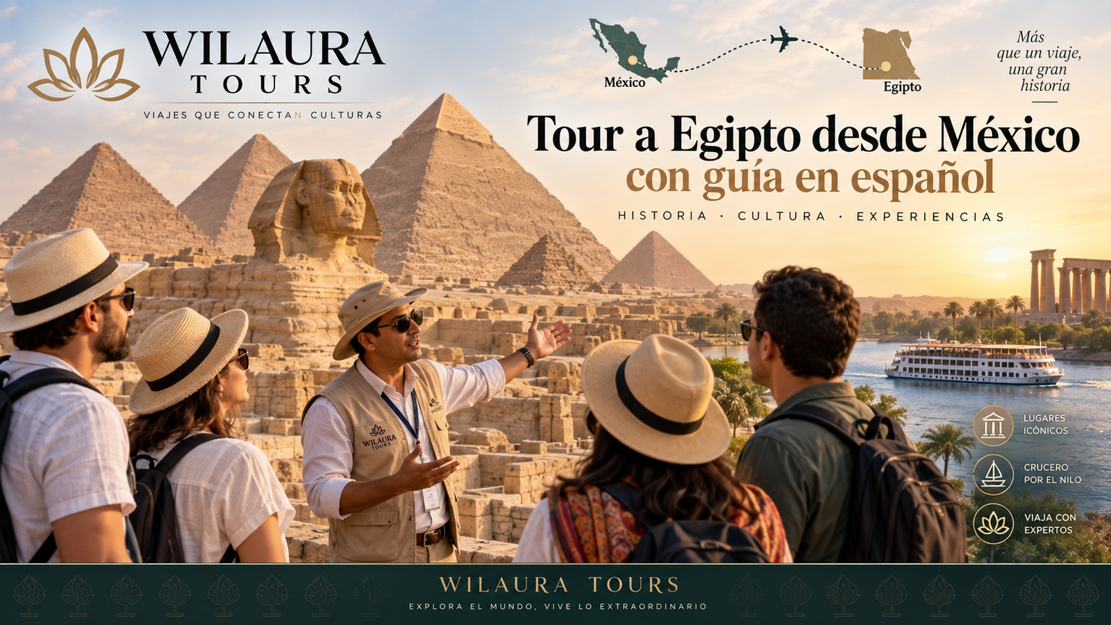 Tour a Egipto desde México con guía en español