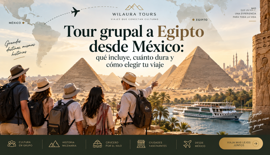 Tour grupal a Egipto desde México qué incluye, cuánto dura y cómo elegir tu viaje