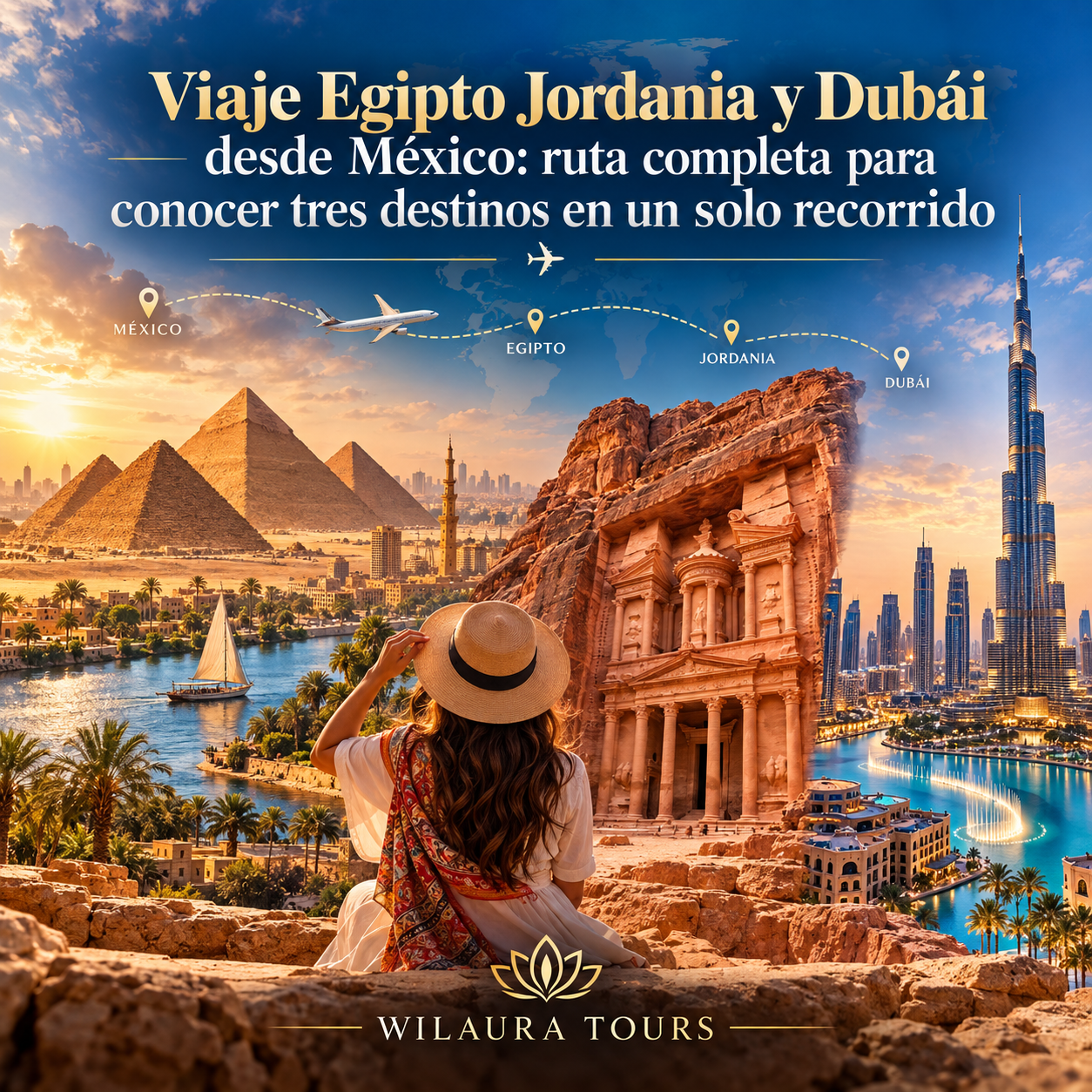 Viaje Egipto Jordania y Dubái desde México ruta completa para conocer tres destinos en un solo recorrido