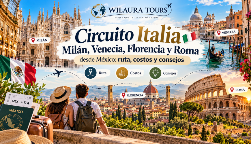 Circuito Italia Milán Venecia Florencia Roma desde México ruta, costos y consejos para organizar tu viaje
