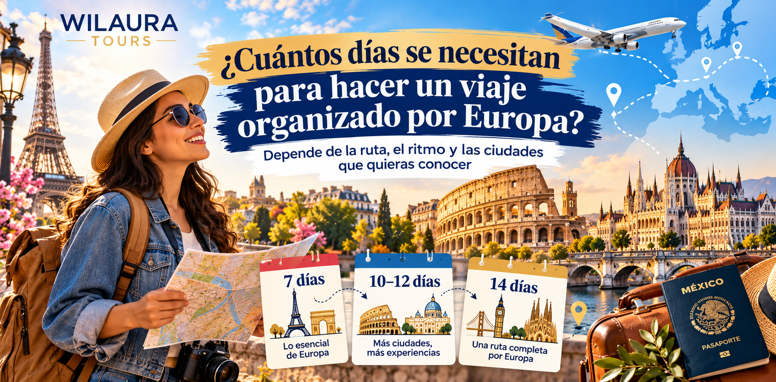 Cuántos días se necesitan para hacer un viaje organizado por Europa