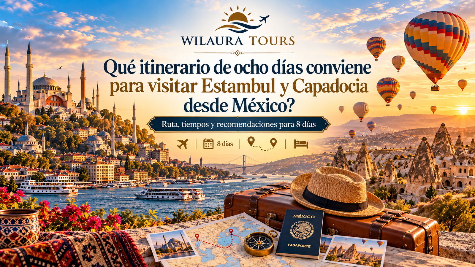 Qué itinerario de ocho días conviene para visitar Estambul y Capadocia desde México