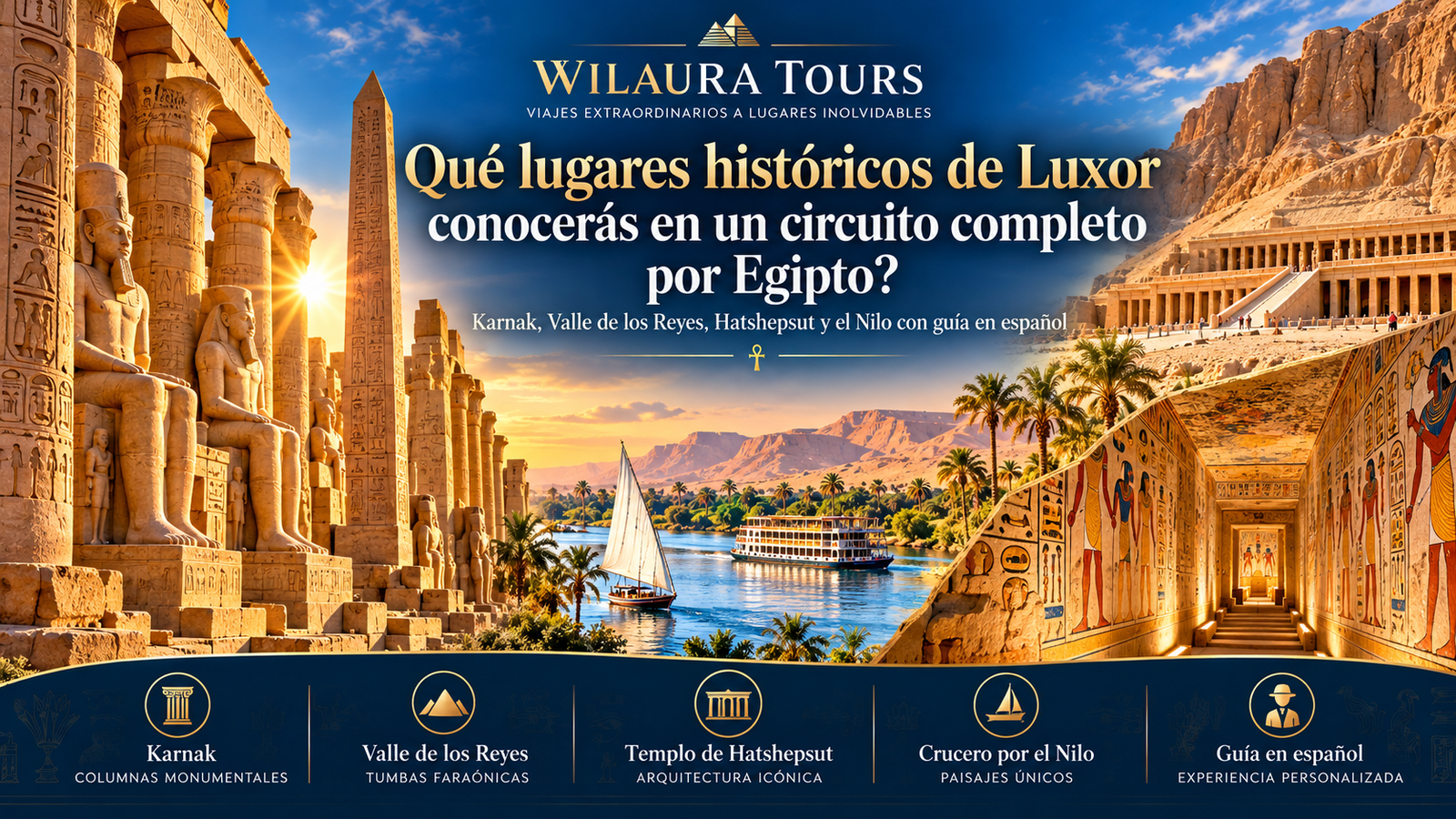 Qué lugares históricos de Luxor conocerás en un circuito completo por Egipto