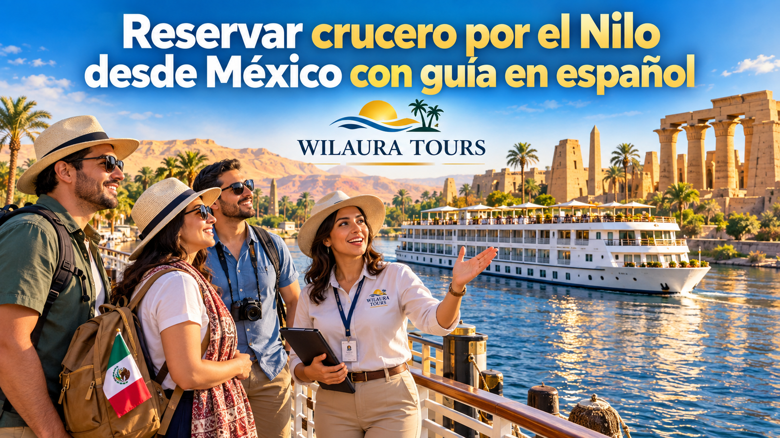 Reservar crucero por el Nilo desde México con guía en español