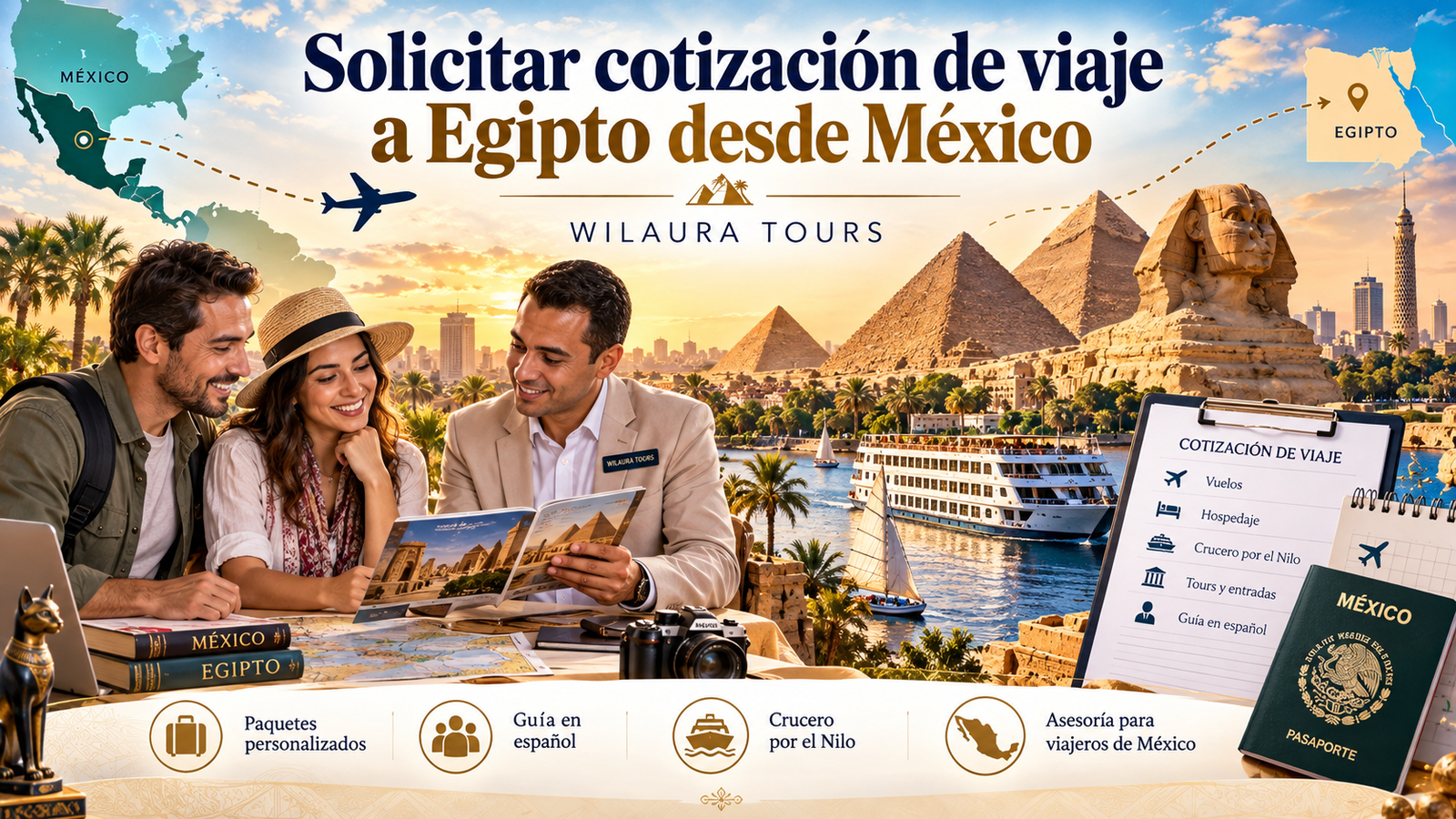 Solicitar cotización de viaje a Egipto desde México