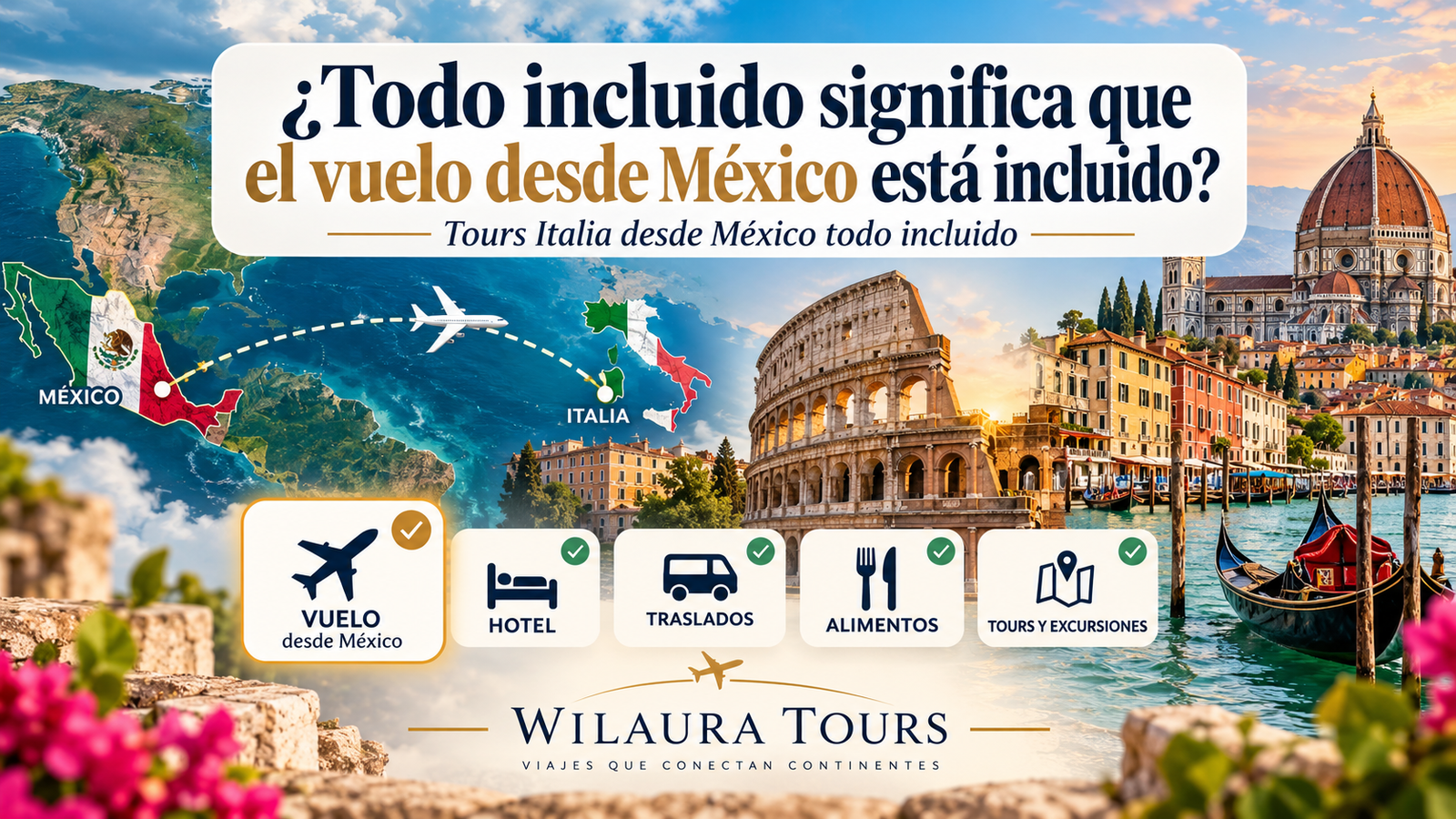 “Todo incluido” significa que el vuelo desde México está incluido